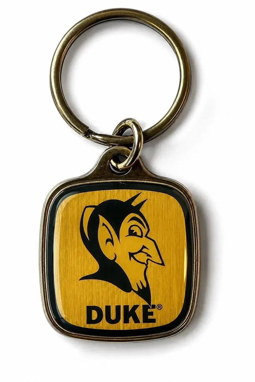 Duke University Blue Devils Mascot Keychain Brass Tone Metal WinCraft